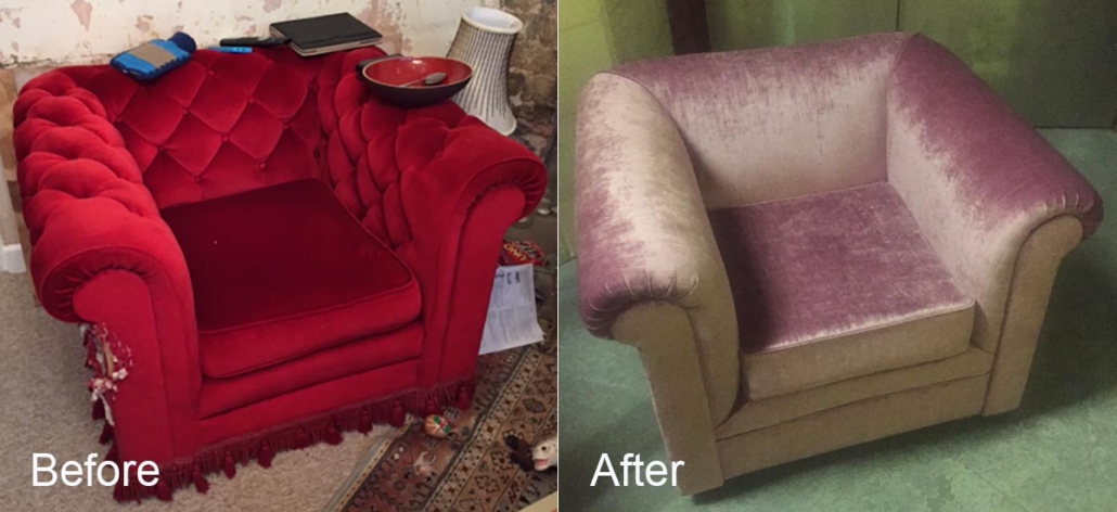 button chair refurbish